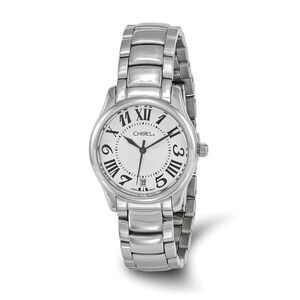 Chisel Ladies Stainless Steel White Dial Mixed Numeral Watch
